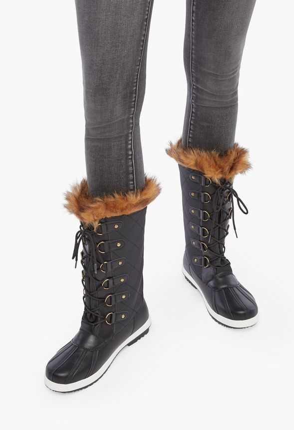 marley quilted faux fur snow boot